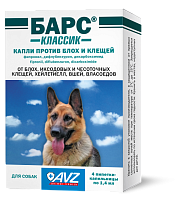 БАРС® классик капли против блох и клещей для собак